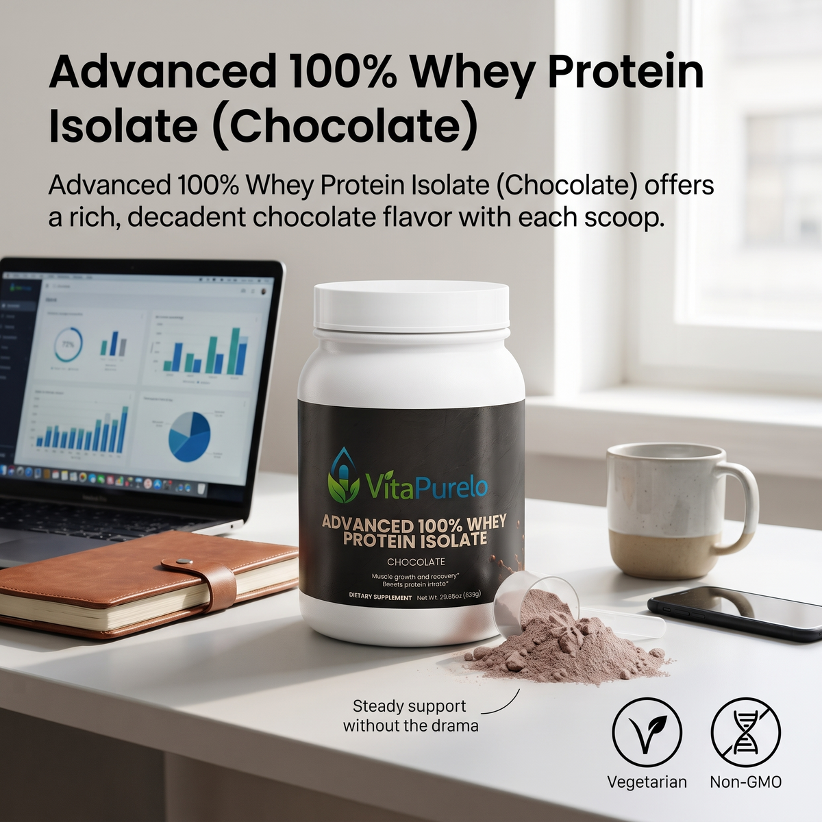 [UGC] Advanced 100% Whey Protein Isolate (Chocolate) — Product + Context