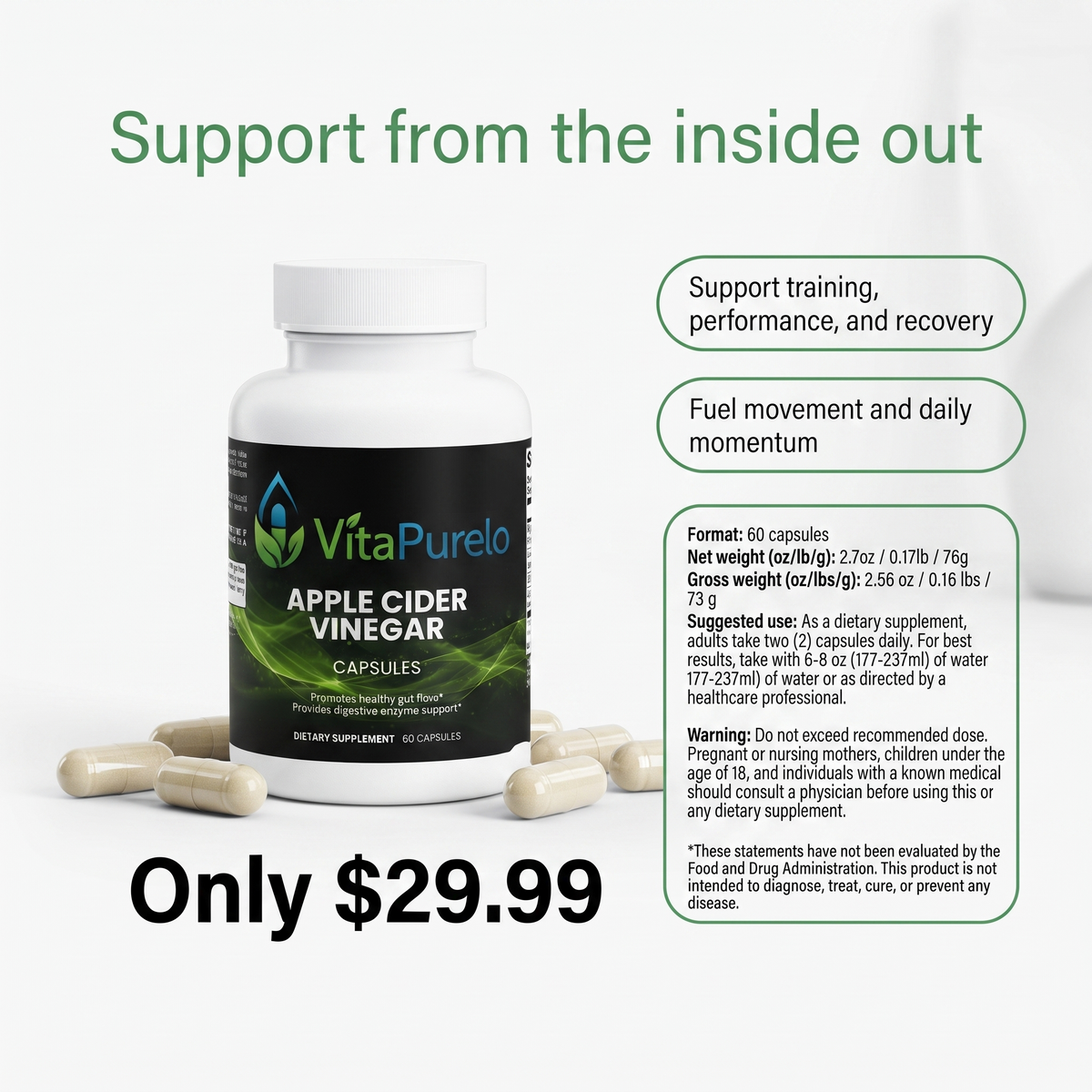 [UGC] Apple Cider Vinegar Capsules — Value / Price