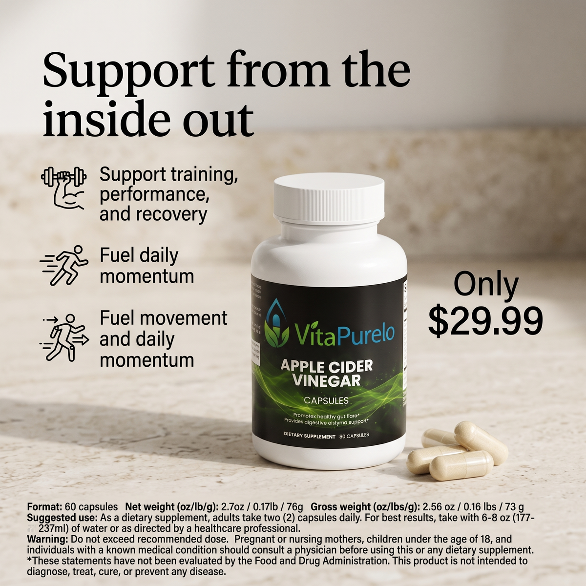 [UGC] Apple Cider Vinegar Capsules — Value / Price