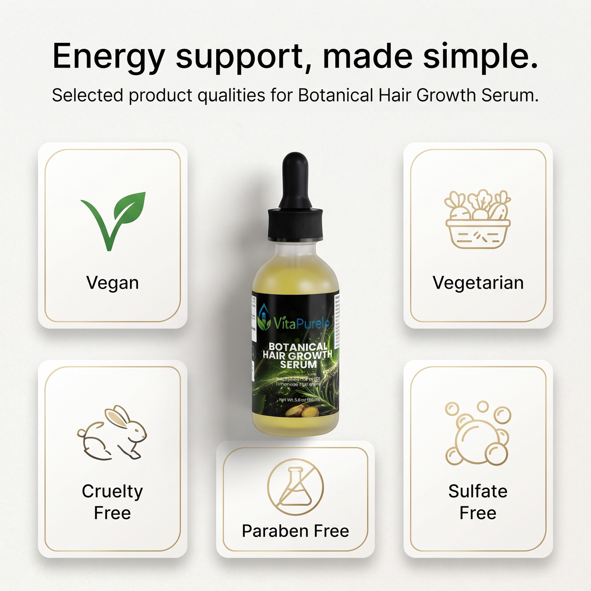 [UGC] Botanical Hair Growth Serum — Icons / Badges