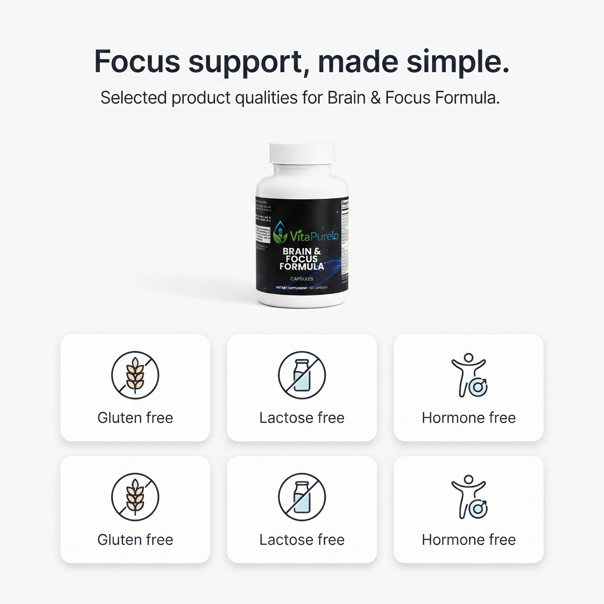[UGC] Brain & Focus Formula — Icons / Badges