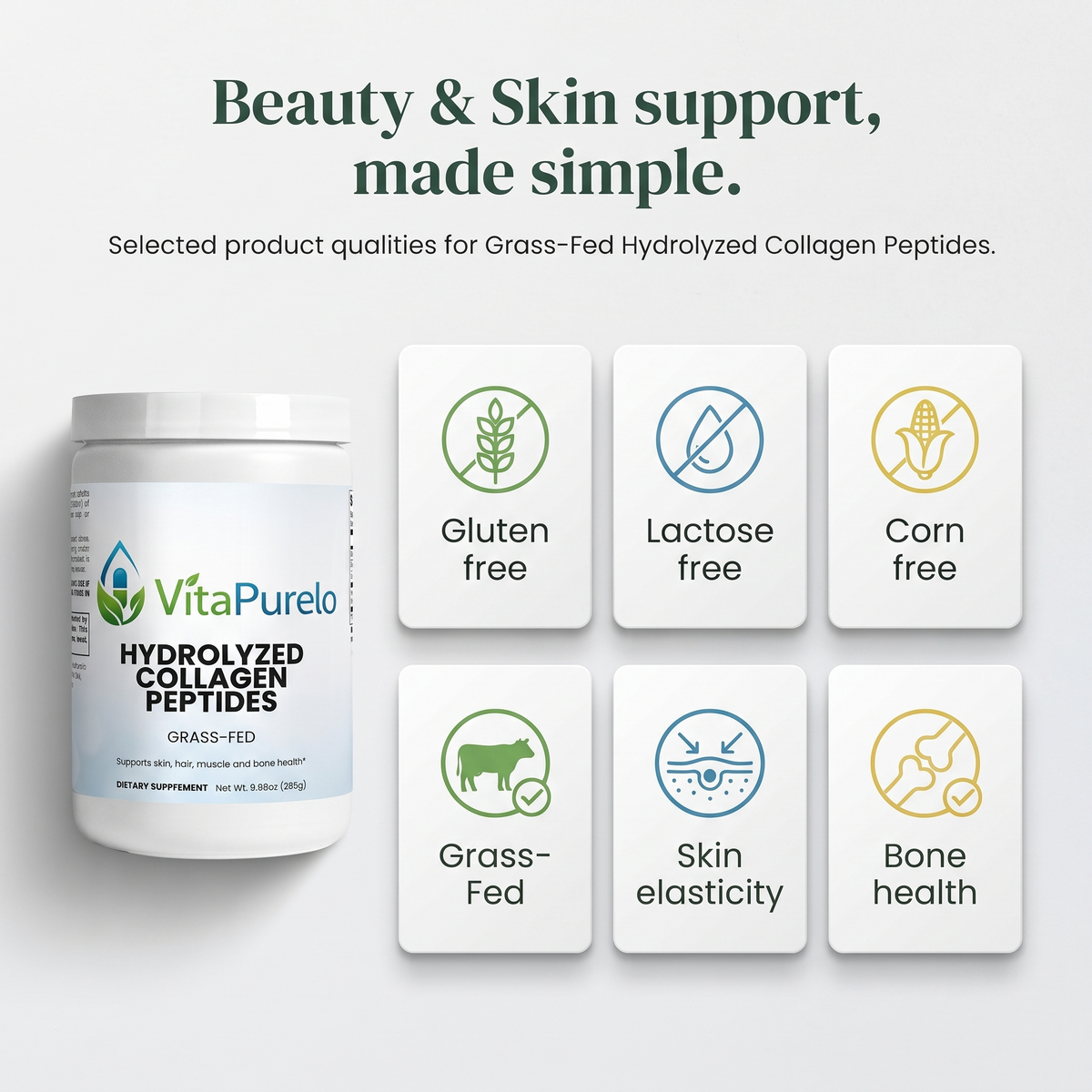 [UGC] Grass-Fed Hydrolyzed Collagen Peptides — Icons / Badges