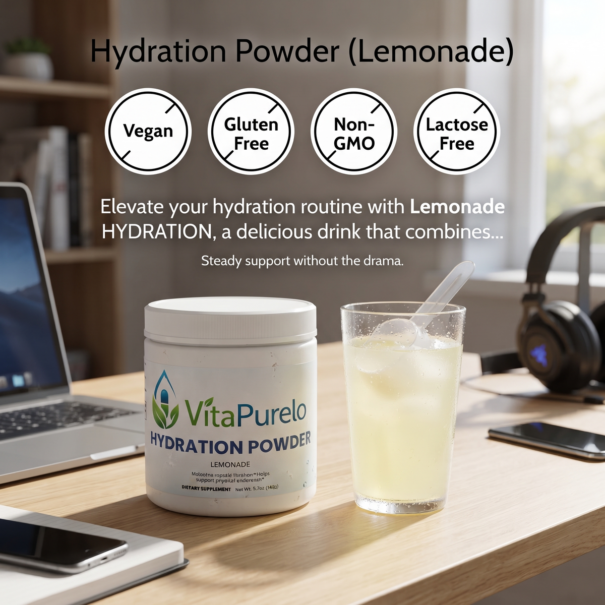 [UGC] Hydration Powder (Lemonade) — Product + Context