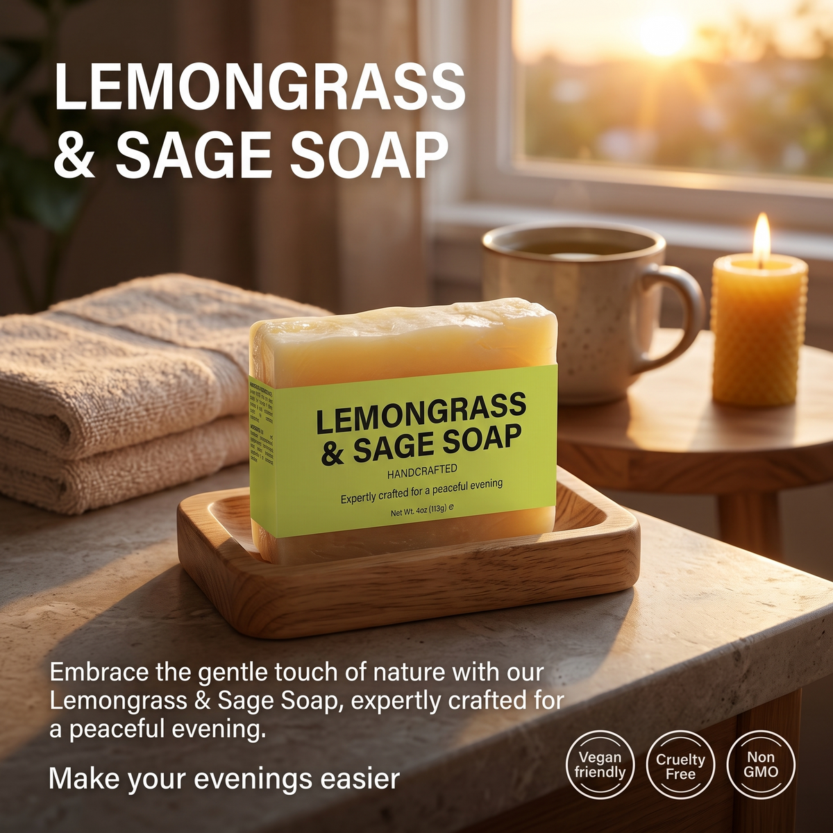 [UGC] Lemongrass & Sage Soap — Product + Context