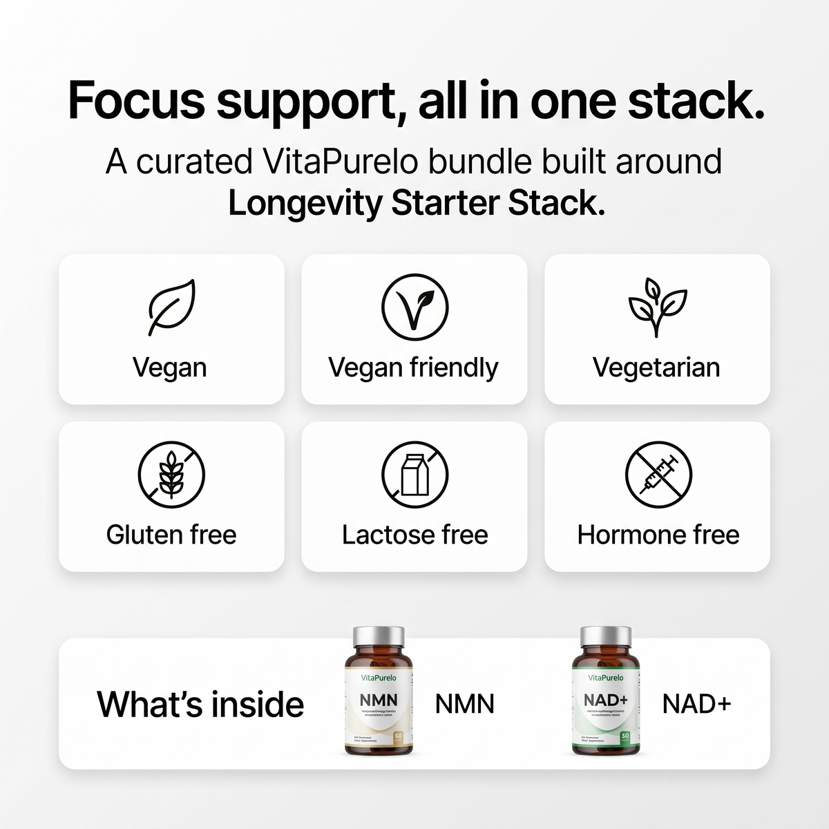 [UGC] Longevity Starter Stack — Bundle Icons / Benefits