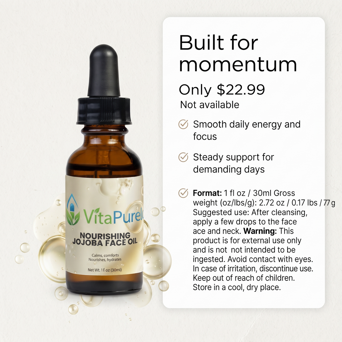 [UGC] Nourishing Jojoba Face Oil — Value / Price
