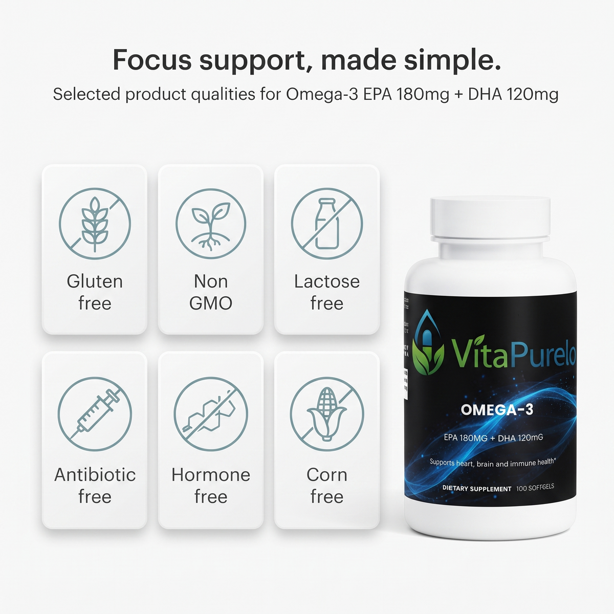 [UGC] Omega-3 EPA 180mg + DHA 120mg — Icons / Badges