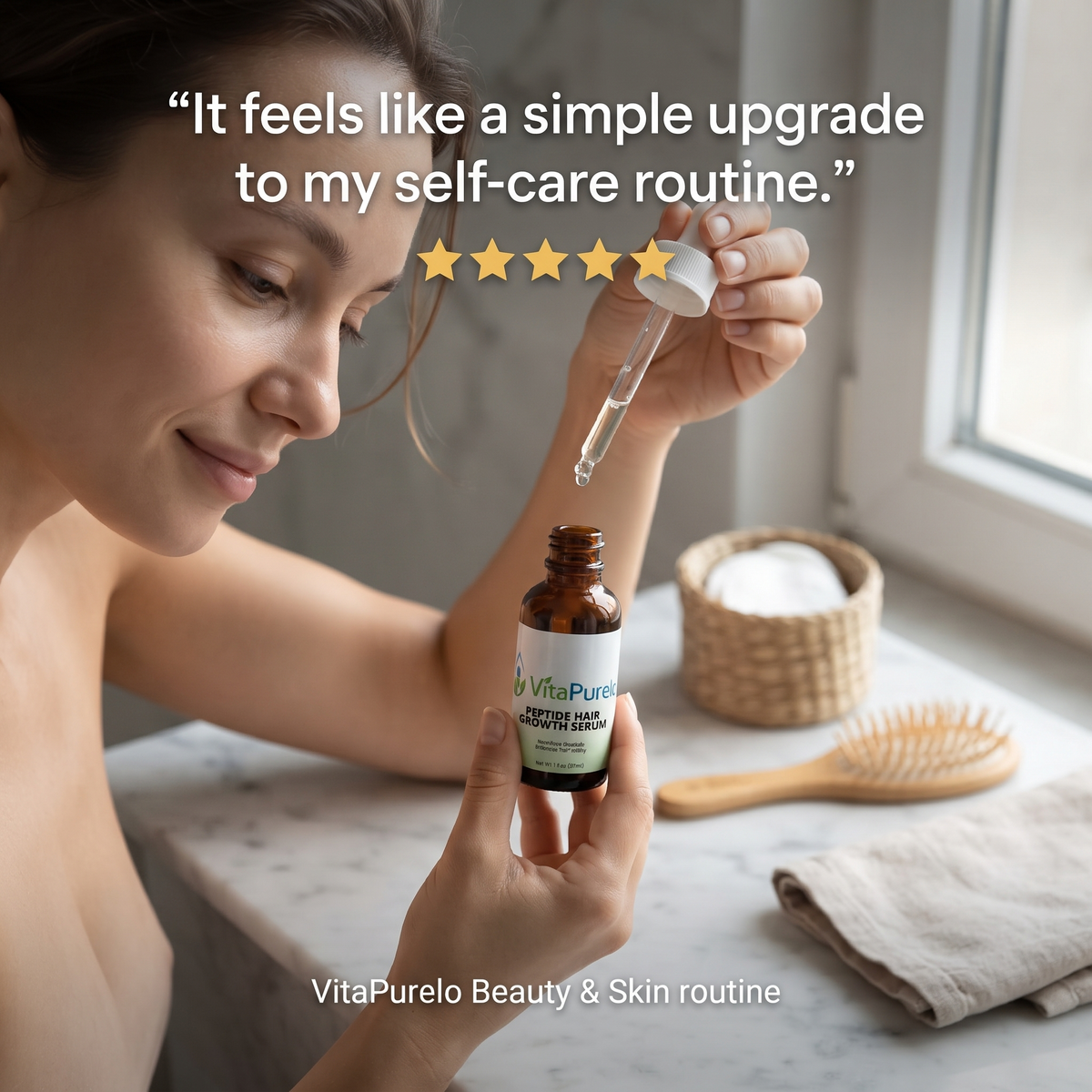 [UGC] Peptide Hair Growth Serum — Testimonial / Review