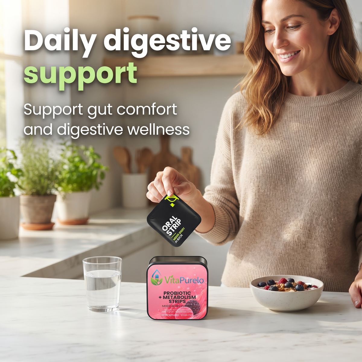[UGC] Probiotic + Metabolism Strips — Lifestyle / Main Benefit